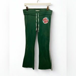 Hollister Green Flare Sweatpants Small Ski The Best At Mammoth Lakes Patch Y2K